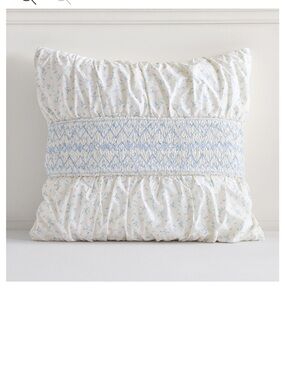 LoveShackFancy Blue Detailed Euro Sham